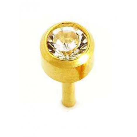 Сережки Caflon Gold Кристал завальцьовані великі (пара)