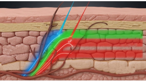 Вплив довжини хвилі лазера на різні шари шкіри та результати процедур