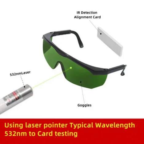 Защитные медицинские очки темно-зеленые 190–490 / 800–2000 / 1064 / 10600 nm