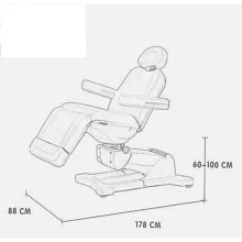 Косметологічна електрична кушетка з підйомом і обертанням на 360 градусів KPE-11